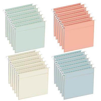 Yaomiao 48 Pcs Hanging File Folders Letter Size File Organizer Multicolor  Hanging Folders with Tabs for Home Classroom Office School Document Storage