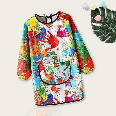 Waterproof Art Aprons Smock Nylon Long Sleeve Kids Painting Shirt Paint  Apron Girl Boy School Painting