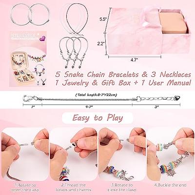  Prt.ASSTNT Friendship Charm Bracelet Jewelry Making Kit, Unicorn  Mermaid Gifts Toys for Girls 5 6 7 8 9 10 Year Old,Jewelry Making Supplies  Beads for Presents Girls Age 8-12, Princess Toys