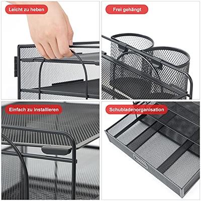 Marbrasse Desk Organizers with File Holder, 5-Tier Paper Letter Tray  Organizer with Handle, Mesh Desk Organizers and Accessories with Drawer and  2 Pen Holder, Desktop Organizer for Office Supplies - Yahoo Shopping