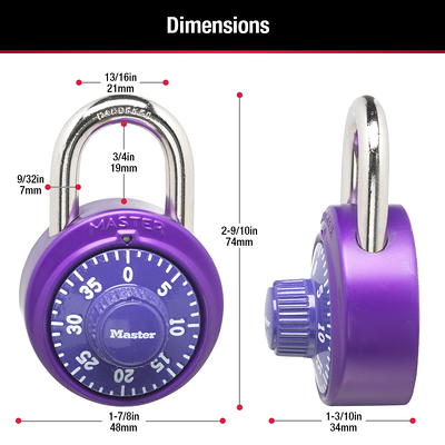 Master Lock 2 In. Wide Brass Resettable Combination Padlock 975