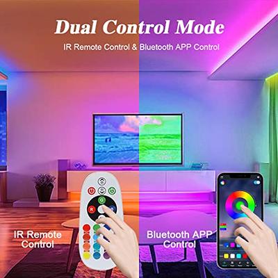 RGB Color Changing LED Light Strips - App Control - Waterproof - Plug and Play - Included Remote - 5M