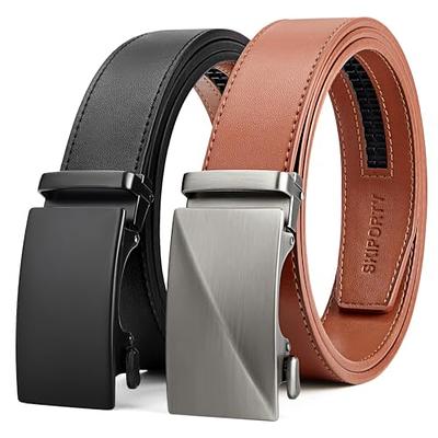 Mens Ratchet Belt Belts For Men Automatic Buckle Real Leather