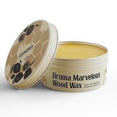 Ziruma Beeswax with Lemon Oil and Linseed Oil for Wood [7 oz] - Food Grade Paste  Wax