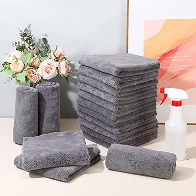 Thick Edgeless Microfiber Towel, Gray