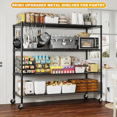 REIBII 55.2''W Storage Shelves 2500LBS Wire Shelving Unit with