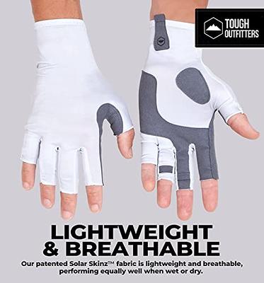 Tough Outdoors UV Fishing Gloves - Fingerless Fishing Gloves Men