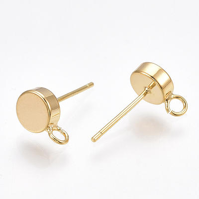 Gold-Plated Brass Screw-Back Earring with Loop (1 Pair)