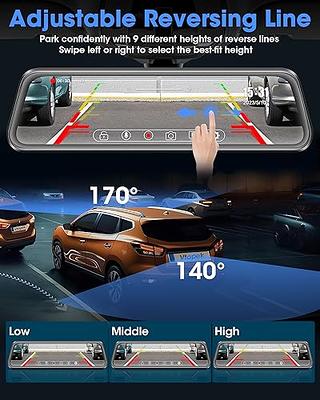  Car Dash Cam Backup Rearview Mirror Camera, 4.3 Full HD 1080P  Smart Rearview Mirror Camera for Cars, Trucks, SUV, Dual Cameras, Built-in  G-Sensor, Parking Assistance & Loop Record Support : Electronics