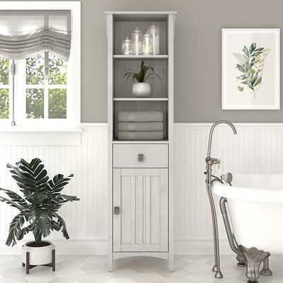 Bush Key West Bathroom Storage Cabinet in Cape Cod Gray