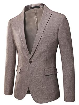 EastSide Men's Slim Fit 3 Pieces Suit, One Button Blazer Set