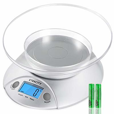 Fradel Digital Kitchen Food Scale with Bowl (Removable) and