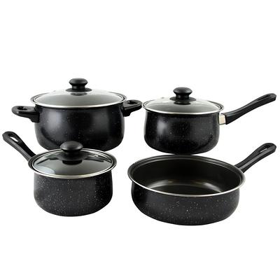 Gibson Home Armada 7-Piece Carbon Steel Nonstick Red Cookware Set