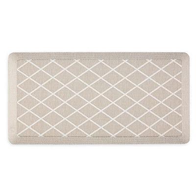 Martha Stewart Mira Modern Heathered Anti-Fatigue Air-Infused Kitchen Mat, Coffee Brown, 19.6x39