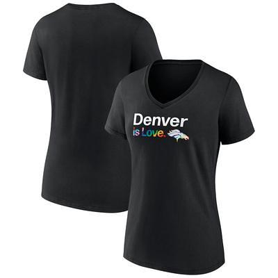 Denver Broncos Pride Graphic T-Shirt - White - Womens