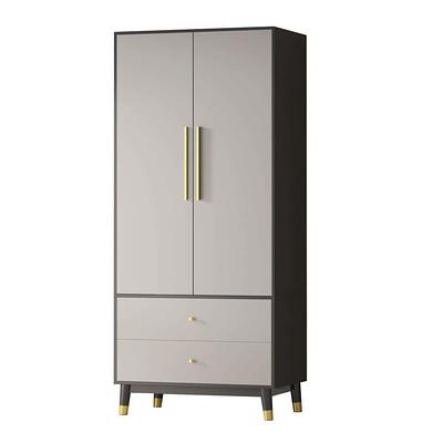 FUFU&GAGA 47.2 in. H x 39.4 in. W Gray Wood Shoe Storage Cabinet