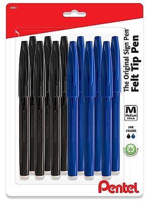 Pentel Sign Pen Fiber-Tipped Pen, Gray Ink, Box of 12 (S520-N)