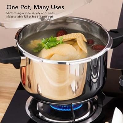 Stainless Steel Pressure Cooker, 1.6 Quart Mini Pressure Cooker Safe  Explosion Proof 1.8L Pressure Cooker Oyster Fish Head Pot for Gas Stove  Induction