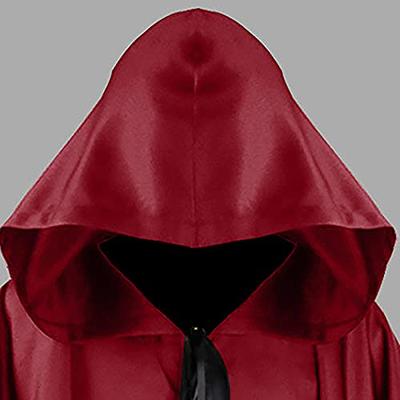 Women's Wool Cloak Coat with Hood, Maxi Hooded Cape for Winter, Plus Size Medieval Cloak