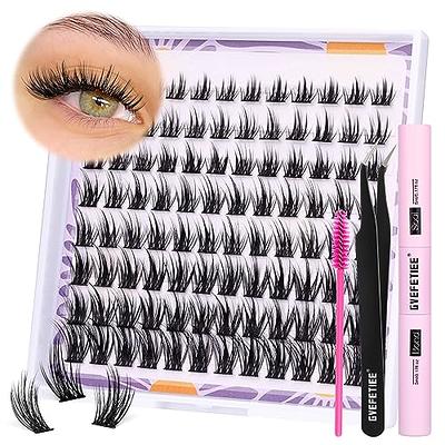 WONSIS Lash Extension Kit, DIY Eyelash Extension Kit, Lash Clusters  Reusable C Curl Wispy Individual Lashes+Eyelash  Glue+Tweezers+Remover+Eyelash Brush+Makeup Bag (Kit 12mm-14mm) - Yahoo  Shopping