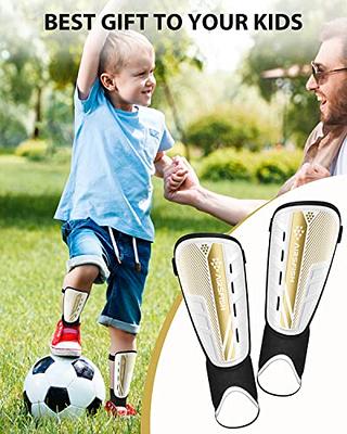 Upgraded Soccer Shin Guards for Kids Youth Adults, CE Certified