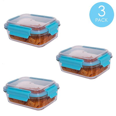 NutriChef 24-Piece Stackable Borosilicate Glass Food Storage