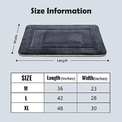  JoicyCo Large Dog Bed Crate Mat 42 in Washable Pet Beds Soft Dog  Mattress Non-Slip Kennel Mats,Grey L : Pet Supplies