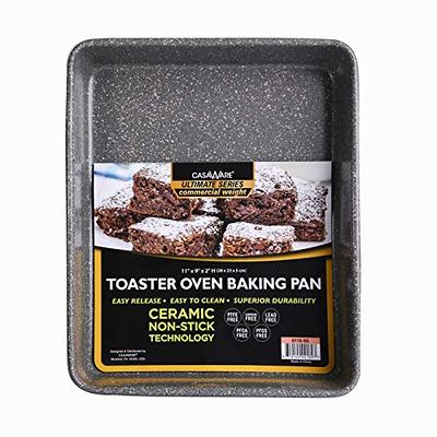 casaWare 11 x 9 x 2-inch Toaster Oven Ultimate Series Commercial Weight  Ceramic Non-Stick Coating Baking Pan (Silver Granite) - Yahoo Shopping