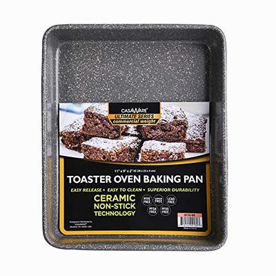 casaWare Toaster Oven Baking Pan 7 x 11-inch Ceramic Coated Non