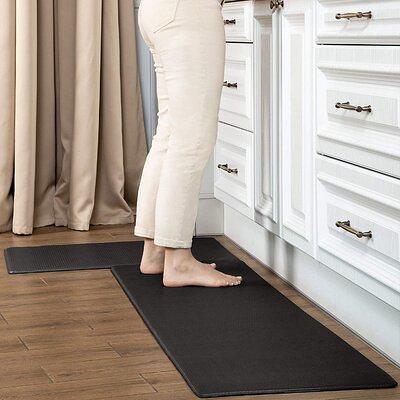 Anti-Fatigue Kitchen Mat & Rug - Set Of 2 Cushioned Non-Slip Waterproof Kitchen  Floor Mats, Great For Use In Front Of Sink, PVC, Memory Foam. Comfort -  Yahoo Shopping
