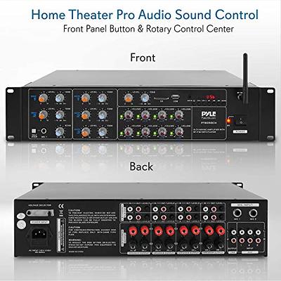 Pyle Bluetooth Audio Power Amplifier - 2x120 Max Amp Power, Portable 2  Channel Surround Sound Stereo Receiver with USB/MP3 Reader, LED Indicator