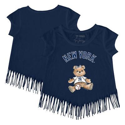 New York Yankees Tiny Turnip Toddler Baseball Crossbats T-Shirt - White