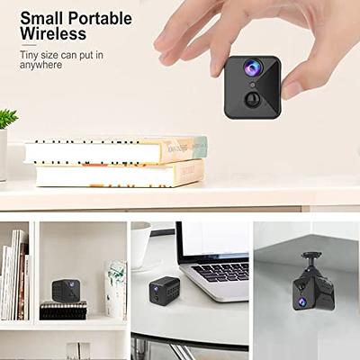 Spy Camera WiFi Hidden Camera,2023 Upgraded 4K Mini Security Nanny Camera,100  Days Standby Battery Life,AI Motion Detection Alerts, Auto Night  Vision,Real Time Record Surveillance Camera for Indoor