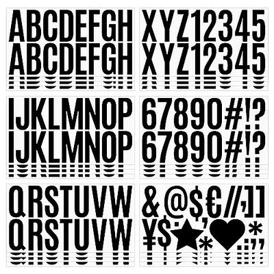 8 Sheets Self-Adhesive Vinyl Letters Numbers Kit, Mailbox Numbers Sticker for Mailbox,Signs,Window,Cars,Address Number, Size: One size, White