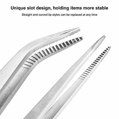2PCS Lock Tweezer, Stainless steel Solder Tweezers Jewelry Soldering  Pointed Straight Curved Tip DIY Craft Tool with Wooden Handle for  Industrial Jewelry - Yahoo Shopping