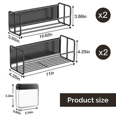 Orimade 4 Pack Magnetic Spice Rack Organizer for Fridge, Metal