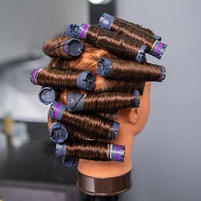 Mannequin Head 100% Human Hair Hairdresser 20-22inches Training Head Manikin  Cosmetology Doll Head with Clamp (2#)
