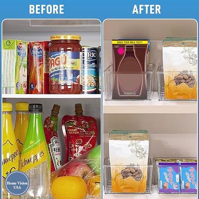 4 Pack Pantry Organization and Storage Bins - Plastic Storage Bins with  Dividers - Stackable Storage Bins for Fridge and Cabinets - Kitchen  Organization Pantry Storage Fridge Organizer - Yahoo Shopping