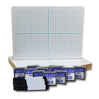 12 Pc BAZIC 9 X12 Dry Erase Lap Board Whiteboard Double Sided