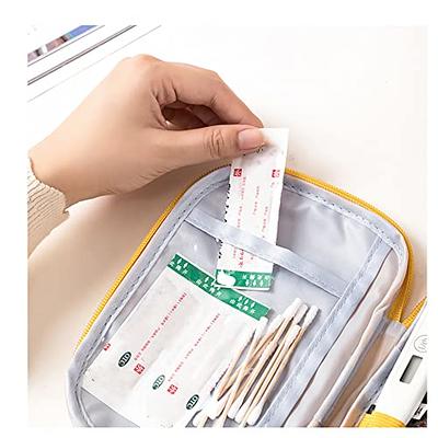 Zippered First Aid Bag Medication Organizer Emergency Empty Pouch