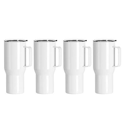  PYD Life Sublimation Blank Tumbler White 10 OZ Stainless Steel  Tumbler with Straw and Lid Sublimation Coffee Cups Mugs for Cricut Mug  Press Sublimation Print 4 Pack : Arts, Crafts & Sewing