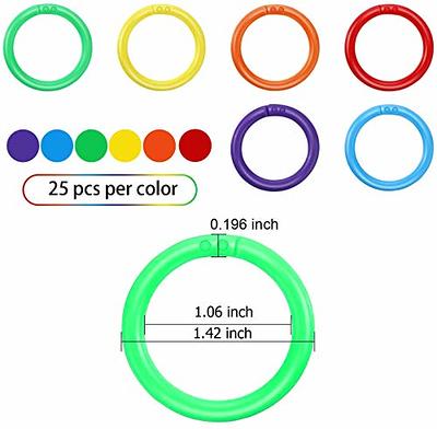 144 Pieces Plastic Binder Rings Plastic Loose Leaf Rings Multi-Color  Plastic Book Rings Flexible for Cards, Document Stack and Swatches  Organization