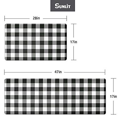 Sunlit Set of 2 Anti Fatigue Kitchen Floor Mat, Non Slip