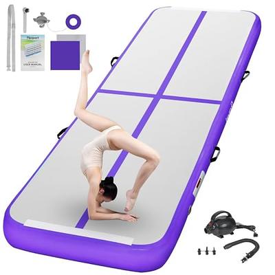 FBSPORT Inflatable Air Gymnastics Mat Training Mats 4/8 inches Thickness  Gymnastics Tracks for Home Use/Training/Cheerleading/Yoga/Water with Pump 
