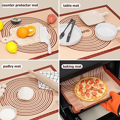 Silicone Pastry Mat Extra Thick Non-stick Baking Mat, 28 x 20 Rolling  Dough With Measurements Non-slip Silicone Mat, Kneading Mat, Counter Mat