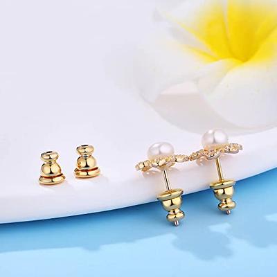 4 Pairs 14K Gold Earring Backs Replacement Ear Locking for Stud