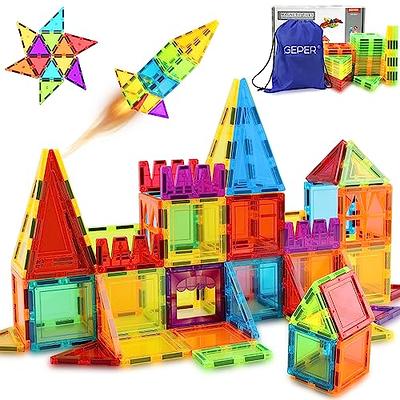 GEPER 32PCS Magnetic Tiles, Beginner Set Toddler Toys Girls & Boys
