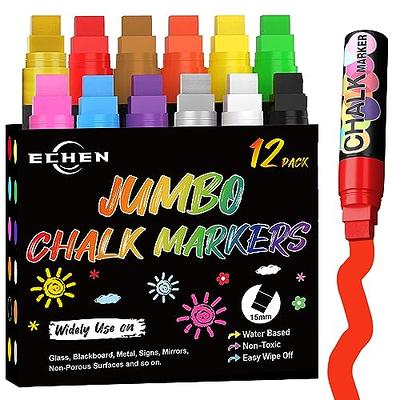 MoodClue 12 Neon Erasable Liquid Chalk Markers. Whiteboards, Glass Boards, Chalkboards, Windows, Mirrors, Car Windshields, Au