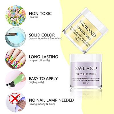 Saviland Acrylic Powder Set Starter - 36 Colors Clear Red Acrylic Powder  for Nails Rose Set Spring