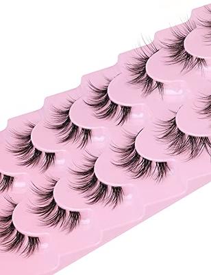 Manga Anime Lashes Soft Natural Thick False Eyelashes Pointed Cat Eye  Eyelashes Daily Makeup Wispy Eyelashes - Temu